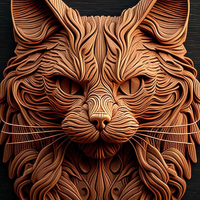 3D model Meow cat famous animal (STL)